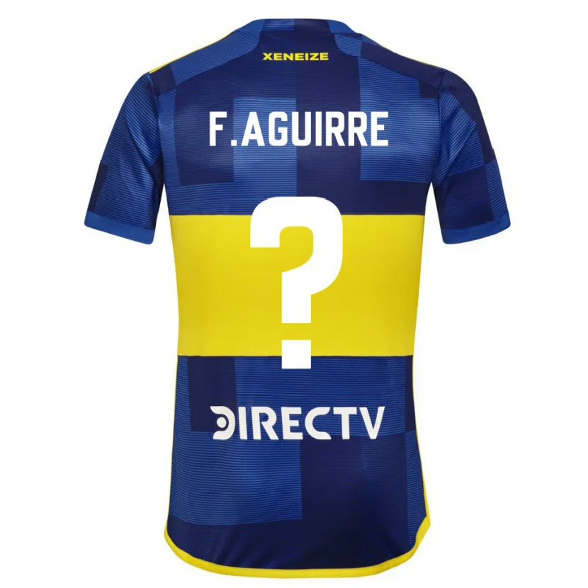 Danxen Niño Camiseta Federico Aguirre #0 Azul Amarillo 1ª Equipación 2024/25 La Camisa