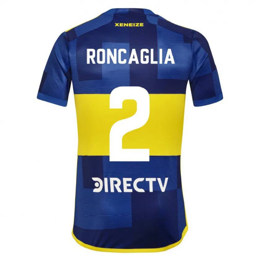 Danxen Niño Camiseta Facundo Roncaglia #2 Azul Amarillo 1ª Equipación 2024/25 La Camisa