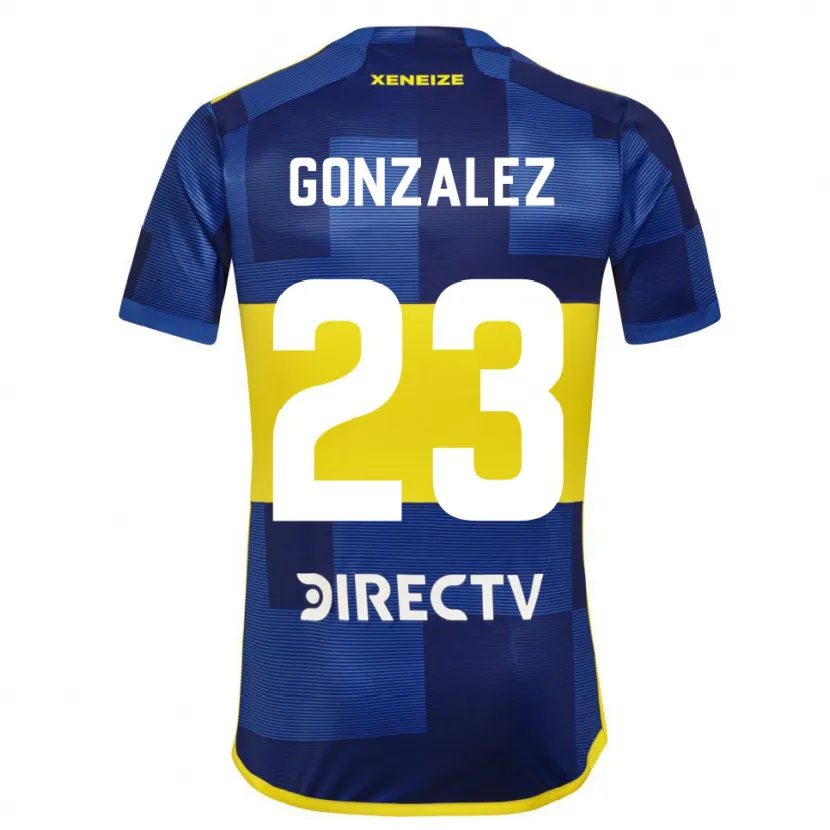 Danxen Niño Camiseta Diego González #23 Azul Amarillo 1ª Equipación 2024/25 La Camisa