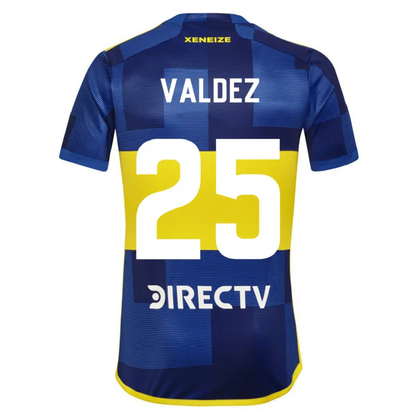 Danxen Niño Camiseta Bruno Valdez #25 Azul Amarillo 1ª Equipación 2024/25 La Camisa