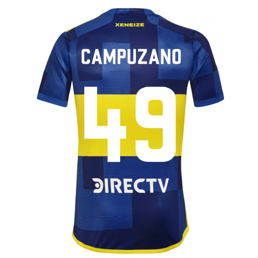 Danxen Niño Camiseta Jorman Campuzano #49 Azul Amarillo 1ª Equipación 2024/25 La Camisa