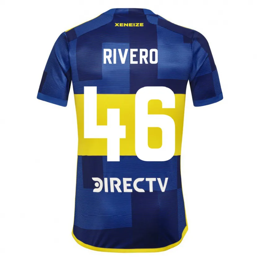 Danxen Niño Camiseta Simón Rivero #46 Azul Amarillo 1ª Equipación 2024/25 La Camisa