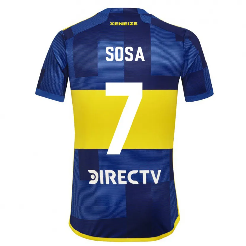 Danxen Niño Camiseta Elián Sosa #7 Azul Amarillo 1ª Equipación 2024/25 La Camisa