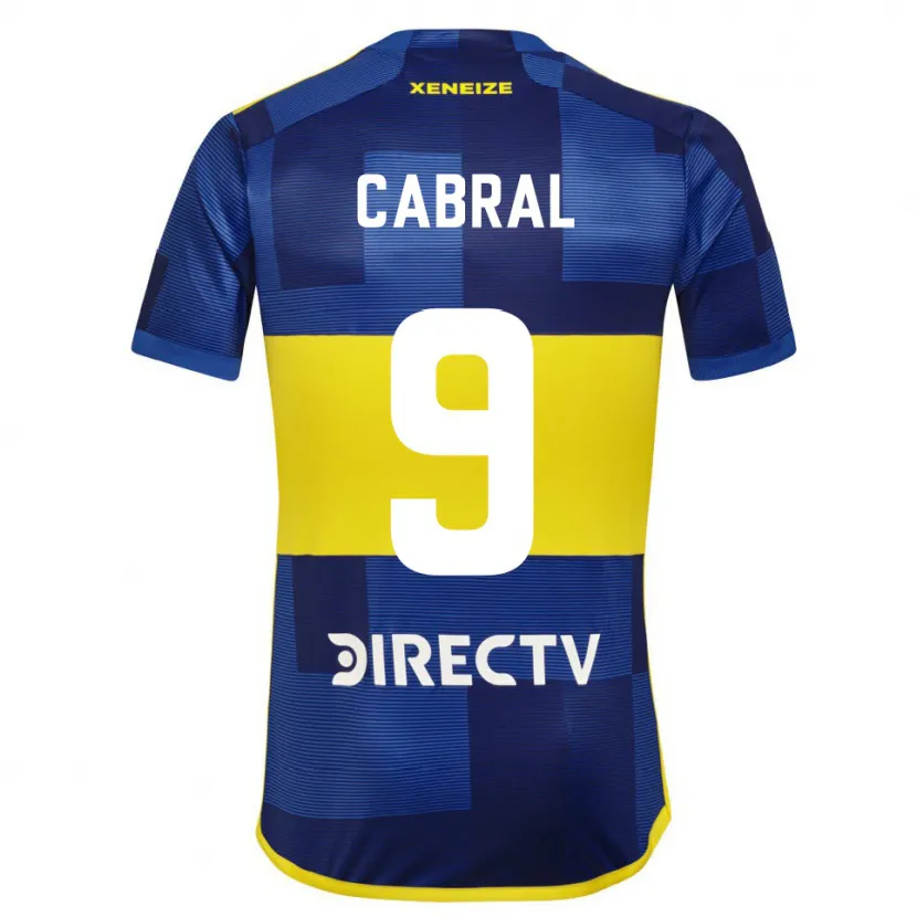 Danxen Niño Camiseta Bruno Cabral #9 Azul Amarillo 1ª Equipación 2024/25 La Camisa