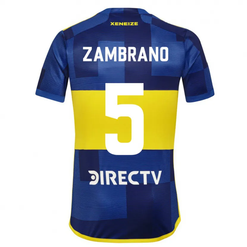 Danxen Niño Camiseta Carlos Zambrano #5 Azul Amarillo 1ª Equipación 2024/25 La Camisa