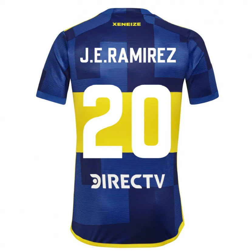 Danxen Niño Camiseta Juan Edgardo Ramirez #20 Azul Amarillo 1ª Equipación 2024/25 La Camisa