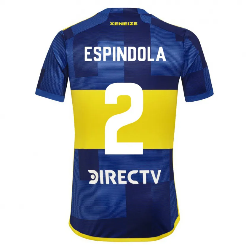 Danxen Niño Camiseta Noelia Espindola #2 Azul Amarillo 1ª Equipación 2024/25 La Camisa