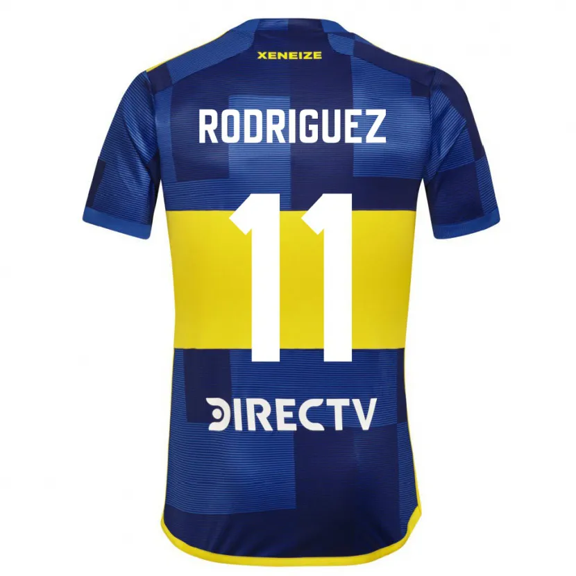 Danxen Niño Camiseta Yamila Rodriguez #11 Azul Amarillo 1ª Equipación 2024/25 La Camisa