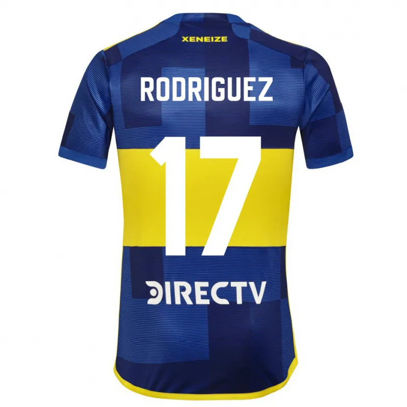 Danxen Niño Camiseta Fanny Rodriguez #17 Azul Amarillo 1ª Equipación 2024/25 La Camisa