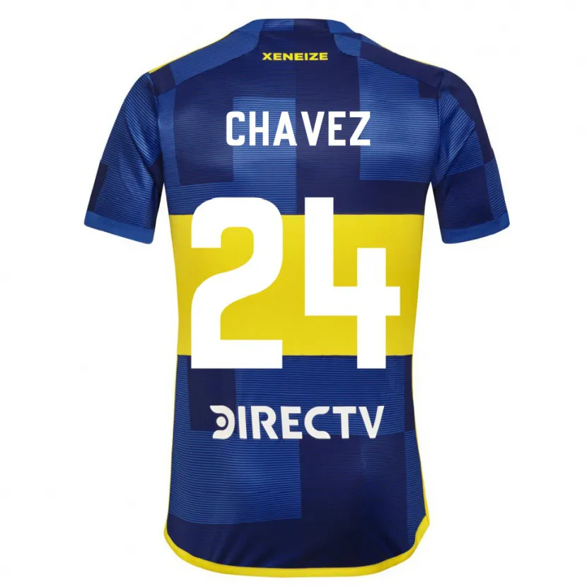 Danxen Niño Camiseta Gabriela Chavez #24 Azul Amarillo 1ª Equipación 2024/25 La Camisa