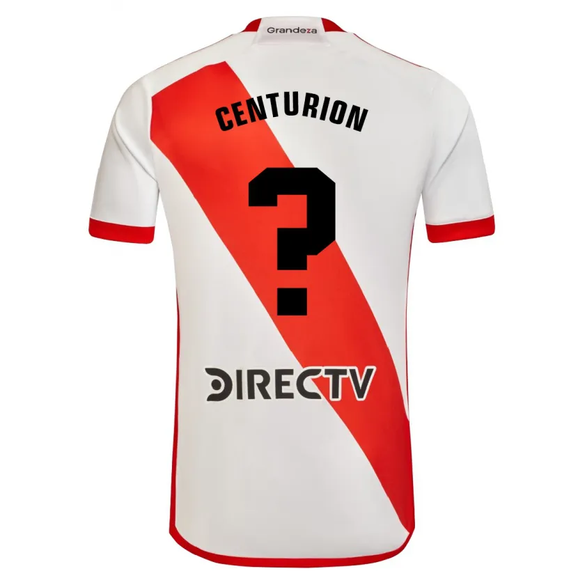 Danxen Niño Camiseta Ezequiel Centurión #0 Blanco Rojo 1ª Equipación 2024/25 La Camisa