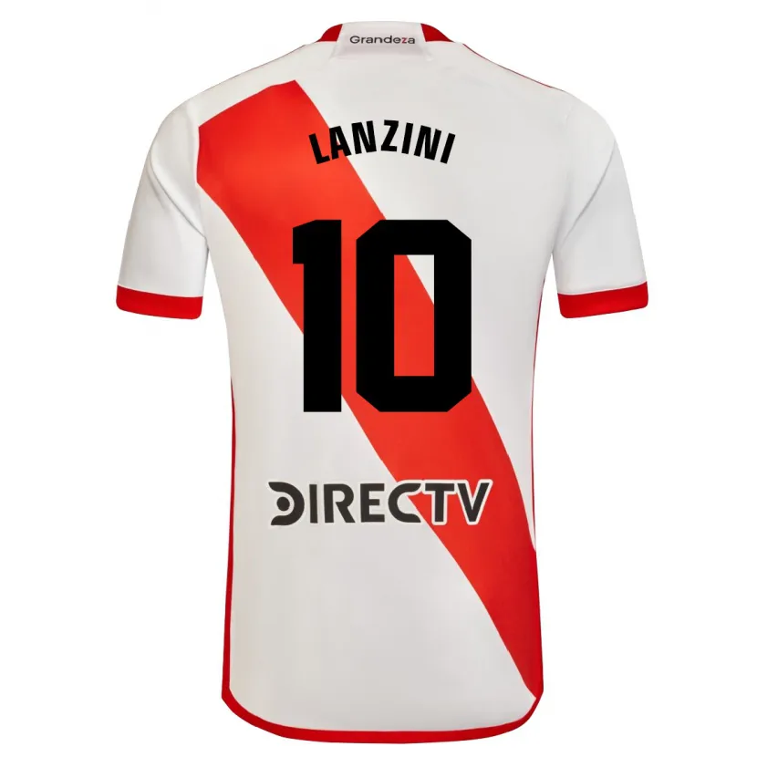 Danxen Niño Camiseta Manuel Lanzini #10 Blanco Rojo 1ª Equipación 2024/25 La Camisa