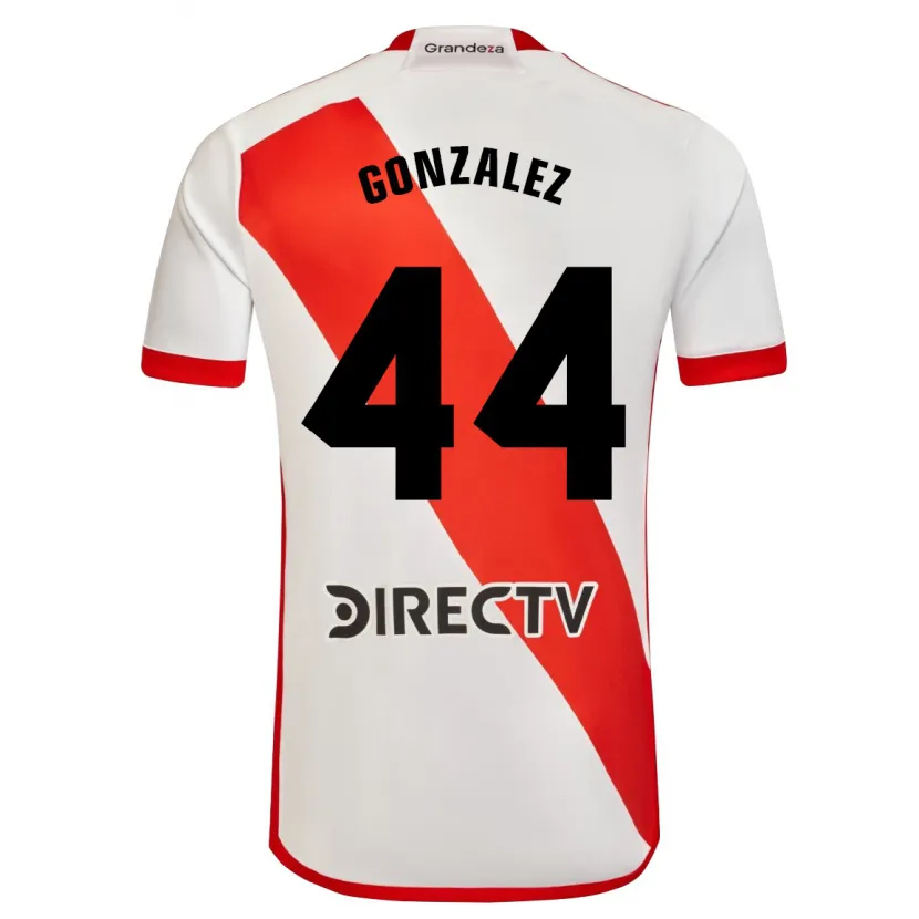 Danxen Niño Camiseta Alexis González #44 Blanco Rojo 1ª Equipación 2024/25 La Camisa