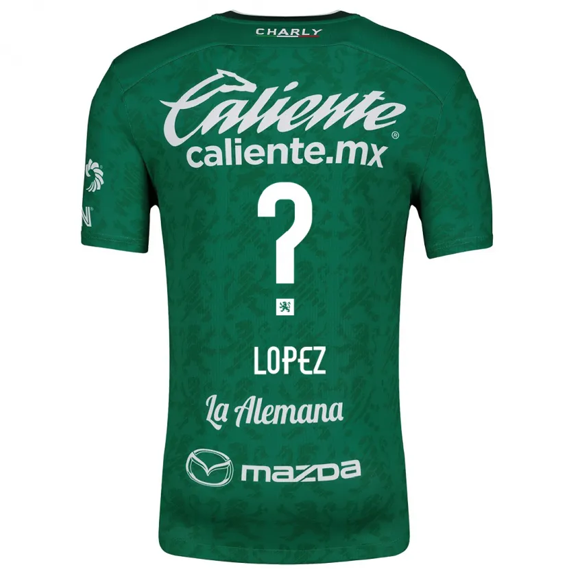 Danxen Niño Camiseta Nicolás López #0 Verde Blanco 1ª Equipación 2024/25 La Camisa