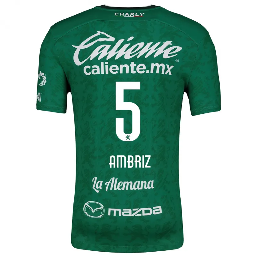 Danxen Niño Camiseta Fidel Ambríz #5 Verde Blanco 1ª Equipación 2024/25 La Camisa