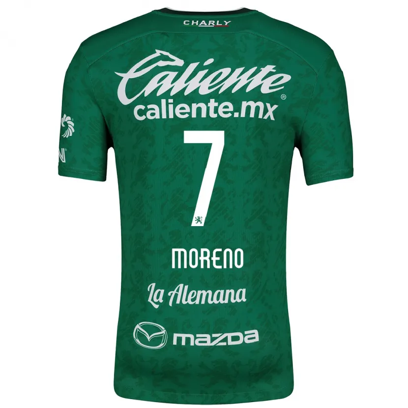 Danxen Niño Camiseta Iván Moreno #7 Verde Blanco 1ª Equipación 2024/25 La Camisa