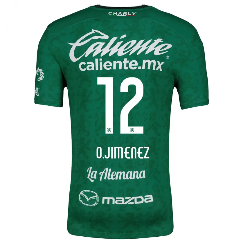 Danxen Niño Camiseta Óscar Jiménez #12 Verde Blanco 1ª Equipación 2024/25 La Camisa