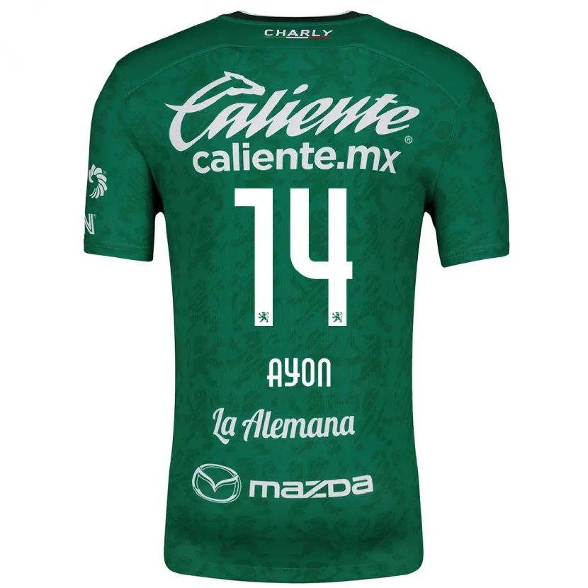 Danxen Niño Camiseta Ettson Ayón #14 Verde Blanco 1ª Equipación 2024/25 La Camisa