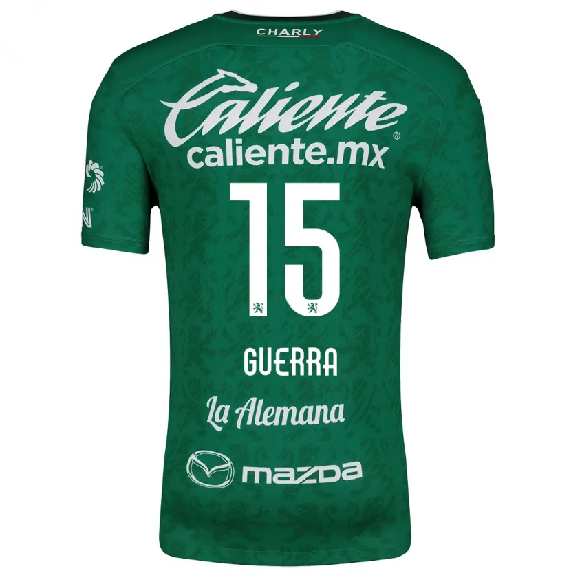 Danxen Niño Camiseta Edgar Guerra #15 Verde Blanco 1ª Equipación 2024/25 La Camisa