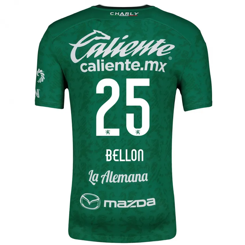 Danxen Niño Camiseta Paul Bellón #25 Verde Blanco 1ª Equipación 2024/25 La Camisa