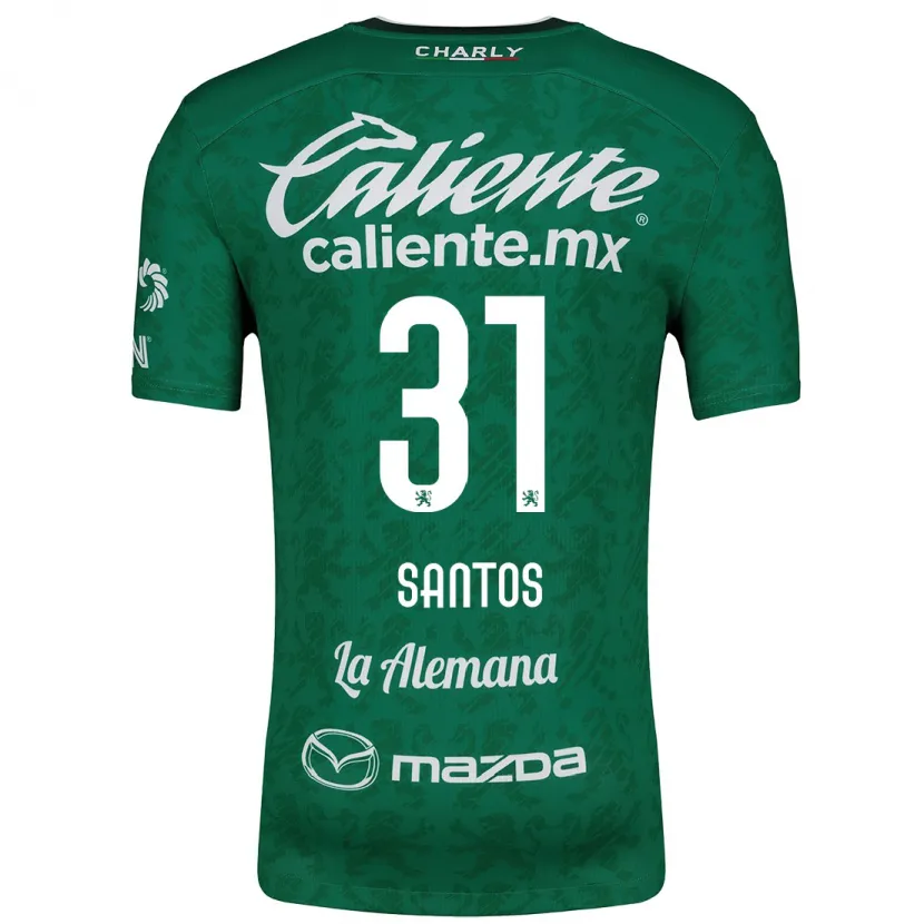 Danxen Niño Camiseta Sebastián Santos #31 Verde Blanco 1ª Equipación 2024/25 La Camisa