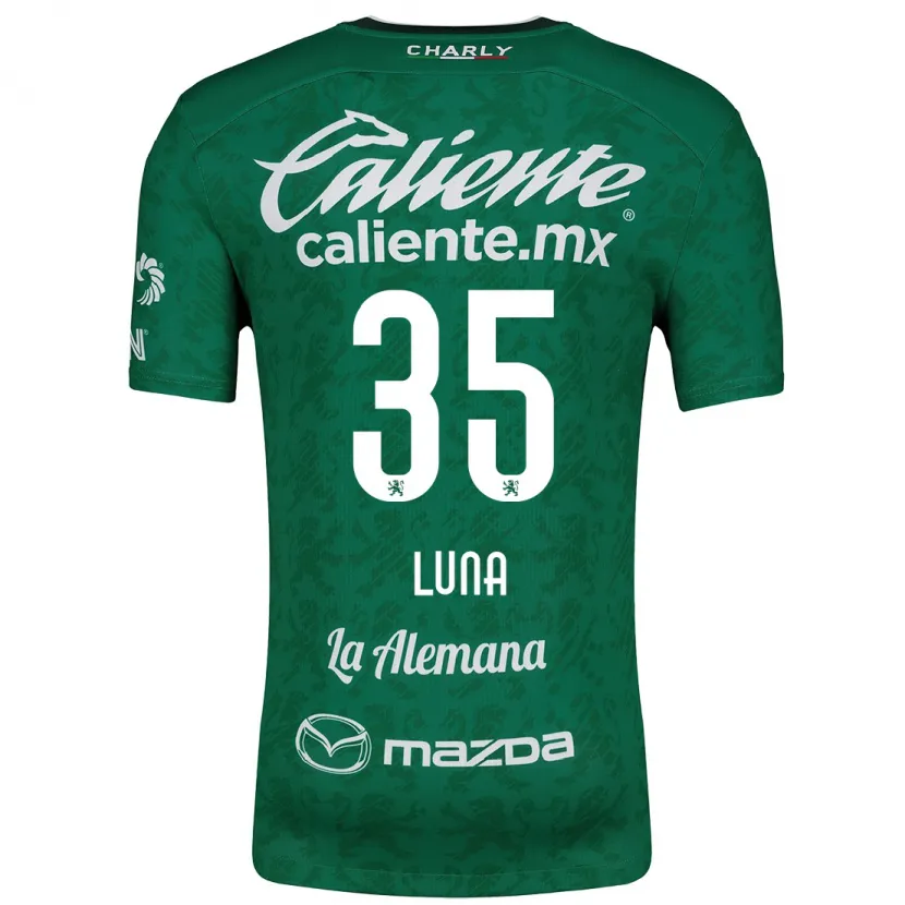 Danxen Niño Camiseta Diego Luna #35 Verde Blanco 1ª Equipación 2024/25 La Camisa