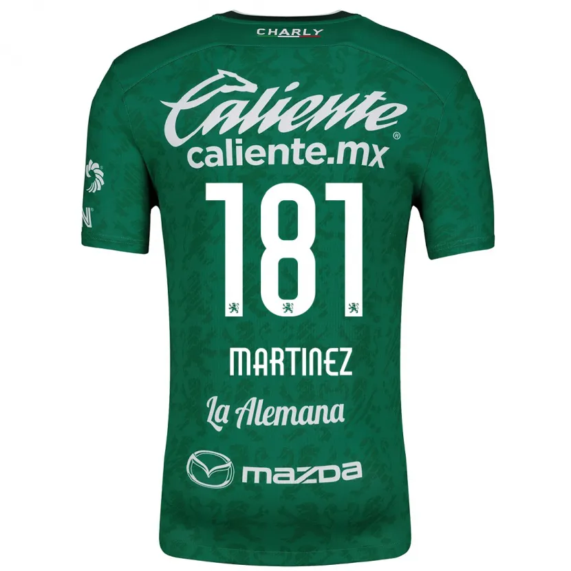 Danxen Niño Camiseta Irving Martínez #181 Verde Blanco 1ª Equipación 2024/25 La Camisa