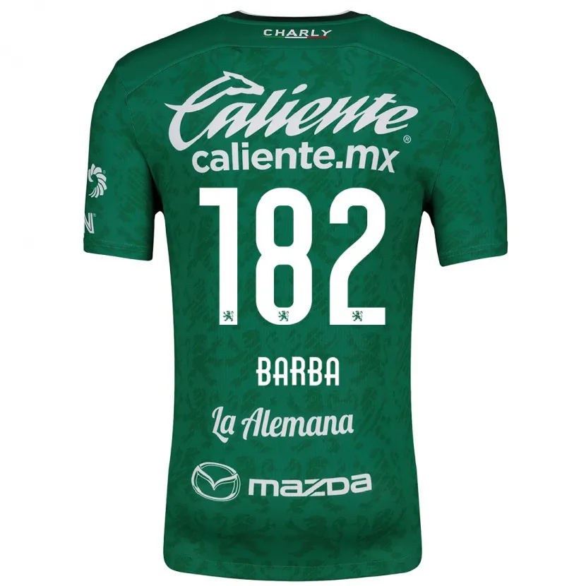 Danxen Niño Camiseta Austin Barba #182 Verde Blanco 1ª Equipación 2024/25 La Camisa