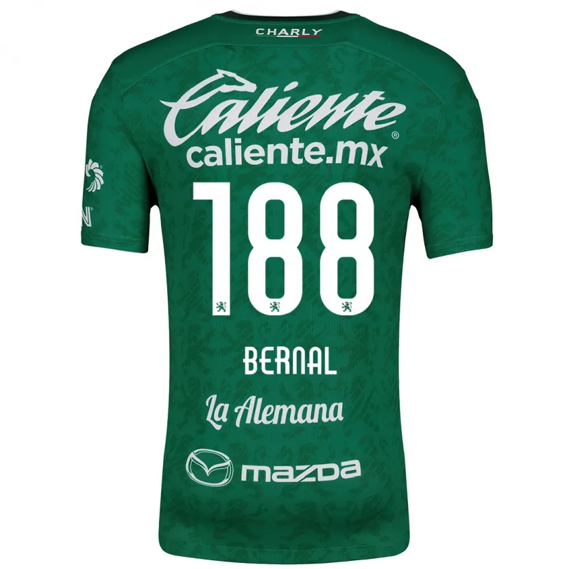 Danxen Niño Camiseta Juan Bernal #188 Verde Blanco 1ª Equipación 2024/25 La Camisa