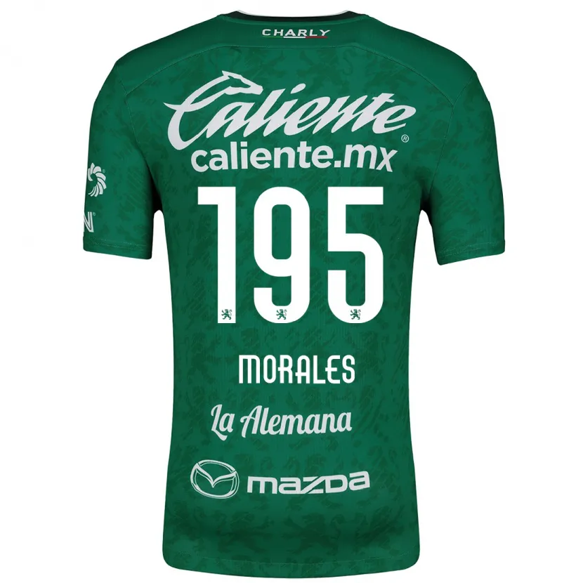 Danxen Niño Camiseta Daniel Morales #195 Verde Blanco 1ª Equipación 2024/25 La Camisa