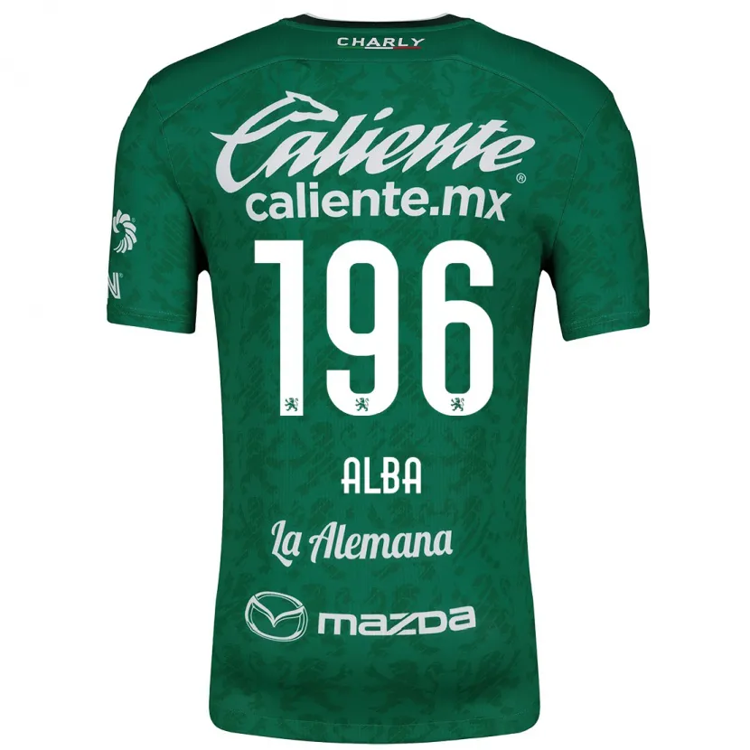 Danxen Niño Camiseta Óscar Alba #196 Verde Blanco 1ª Equipación 2024/25 La Camisa