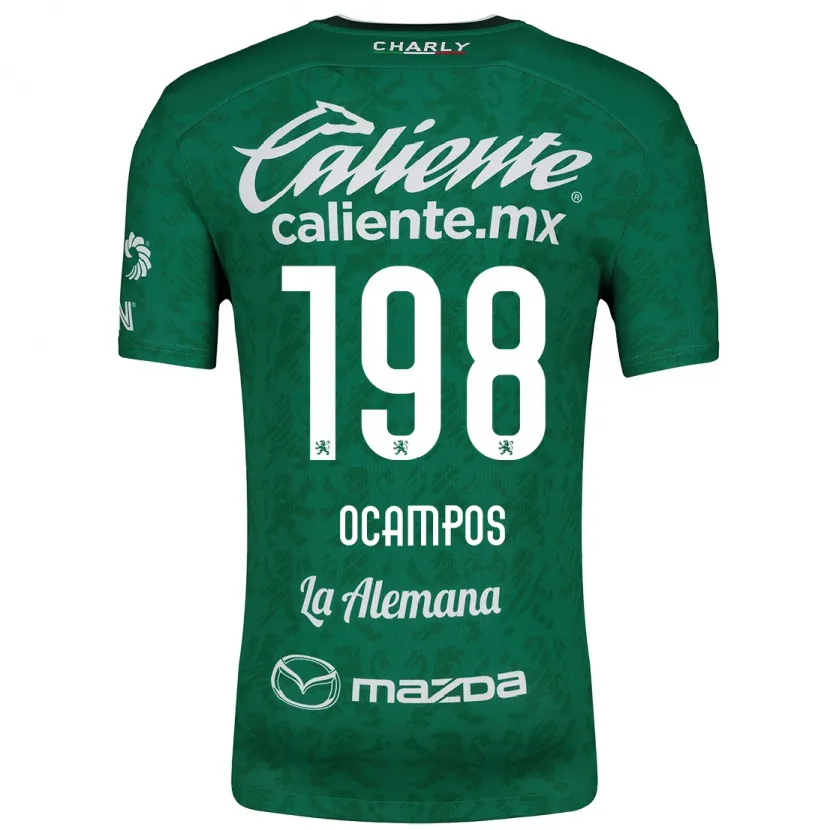 Danxen Niño Camiseta Omar Ocampos #198 Verde Blanco 1ª Equipación 2024/25 La Camisa