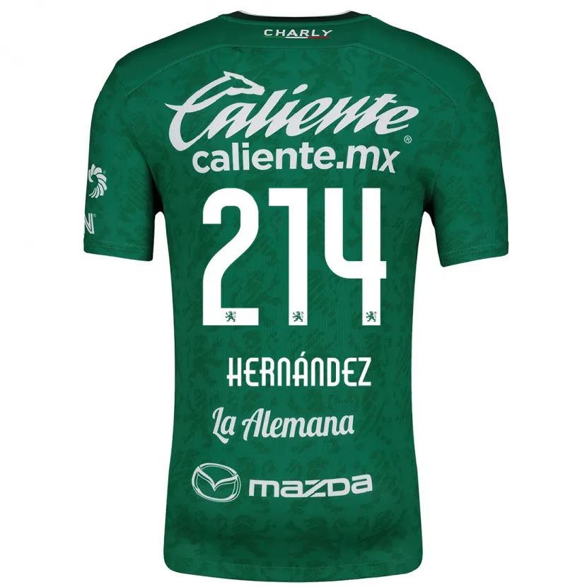 Danxen Niño Camiseta Iván Hernández #214 Verde Blanco 1ª Equipación 2024/25 La Camisa