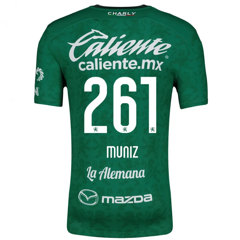 Danxen Niño Camiseta César Muñiz #261 Verde Blanco 1ª Equipación 2024/25 La Camisa