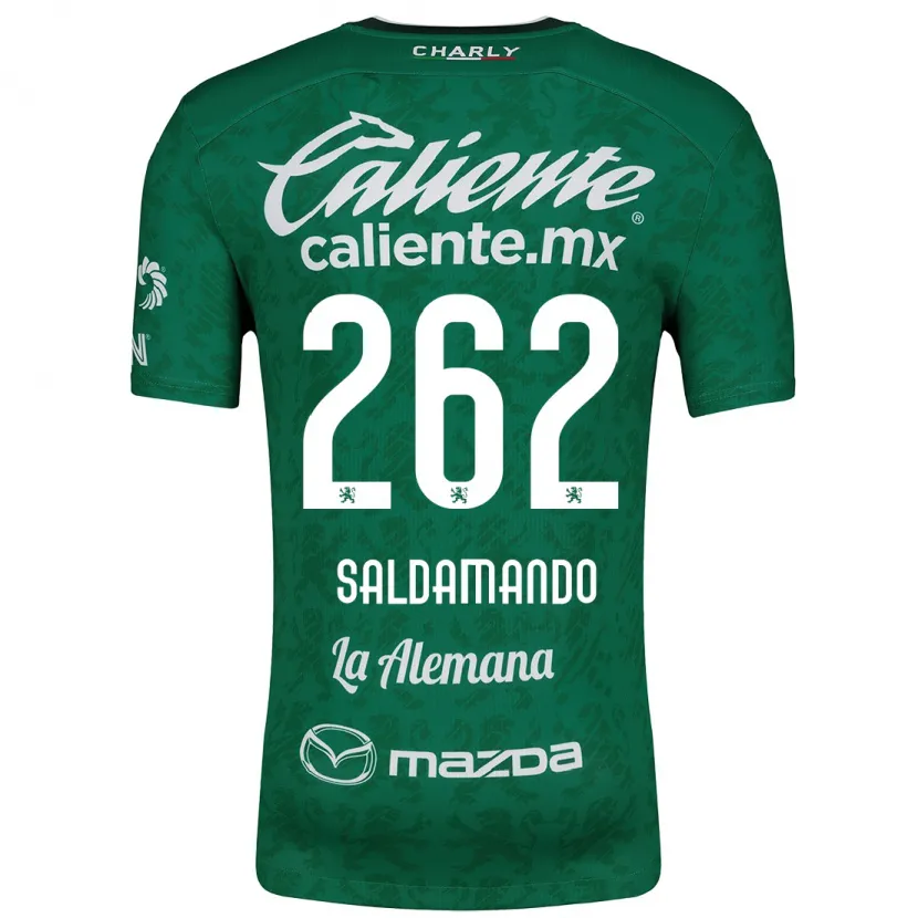 Danxen Niño Camiseta José Saldamando #262 Verde Blanco 1ª Equipación 2024/25 La Camisa