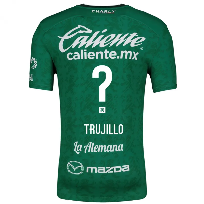 Danxen Niño Camiseta Diego Trujillo #0 Verde Blanco 1ª Equipación 2024/25 La Camisa