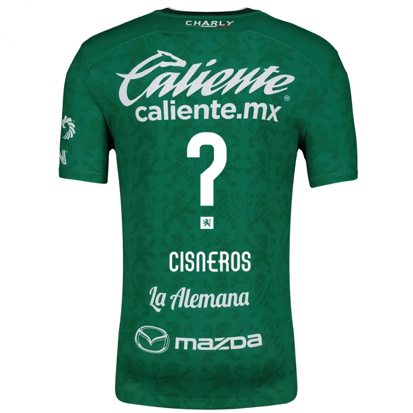 Danxen Niño Camiseta Santiago Cisneros #0 Verde Blanco 1ª Equipación 2024/25 La Camisa