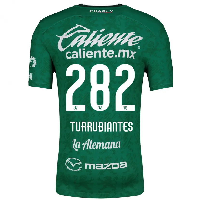 Danxen Niño Camiseta Abdon Turrubiantes #282 Verde Blanco 1ª Equipación 2024/25 La Camisa