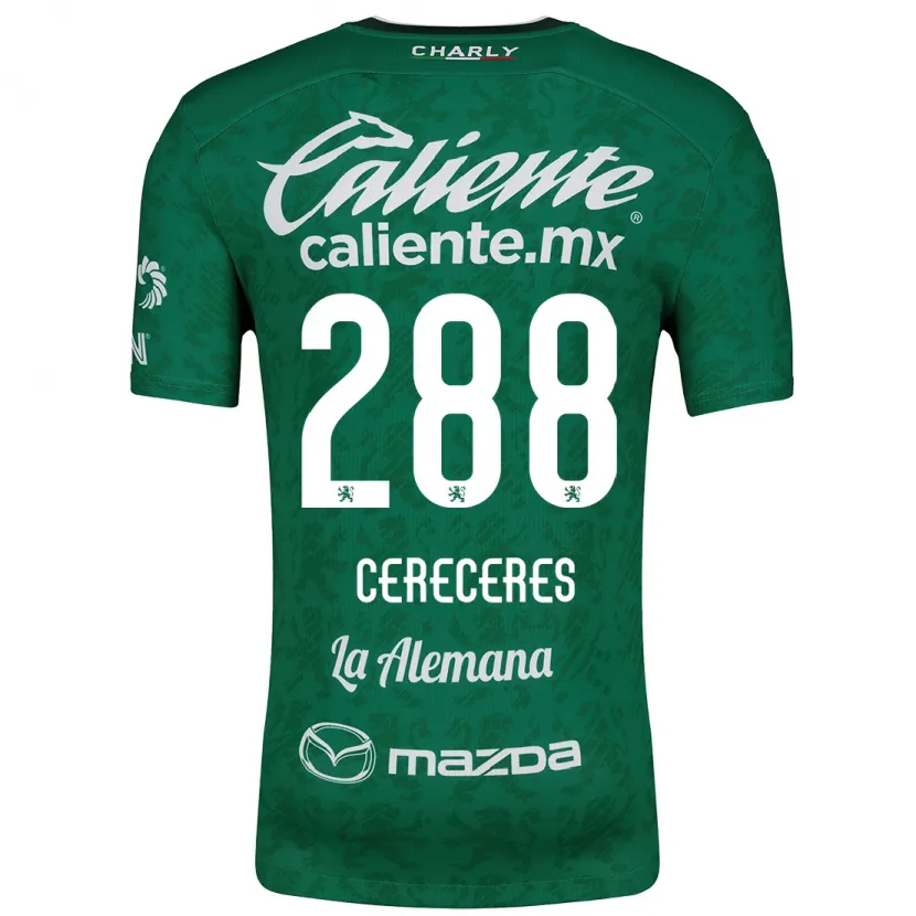 Danxen Niño Camiseta Thomas Cereceres #288 Verde Blanco 1ª Equipación 2024/25 La Camisa