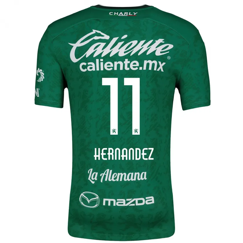 Danxen Niño Camiseta Elías Hernández #11 Verde Blanco 1ª Equipación 2024/25 La Camisa