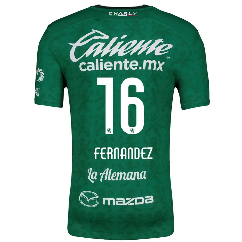 Danxen Niño Camiseta Omar Fernández #16 Verde Blanco 1ª Equipación 2024/25 La Camisa