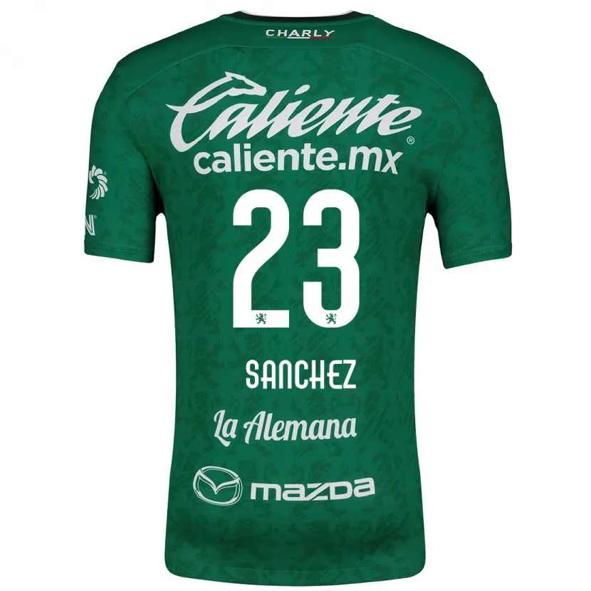 Danxen Niño Camiseta Borja Sánchez #23 Verde Blanco 1ª Equipación 2024/25 La Camisa