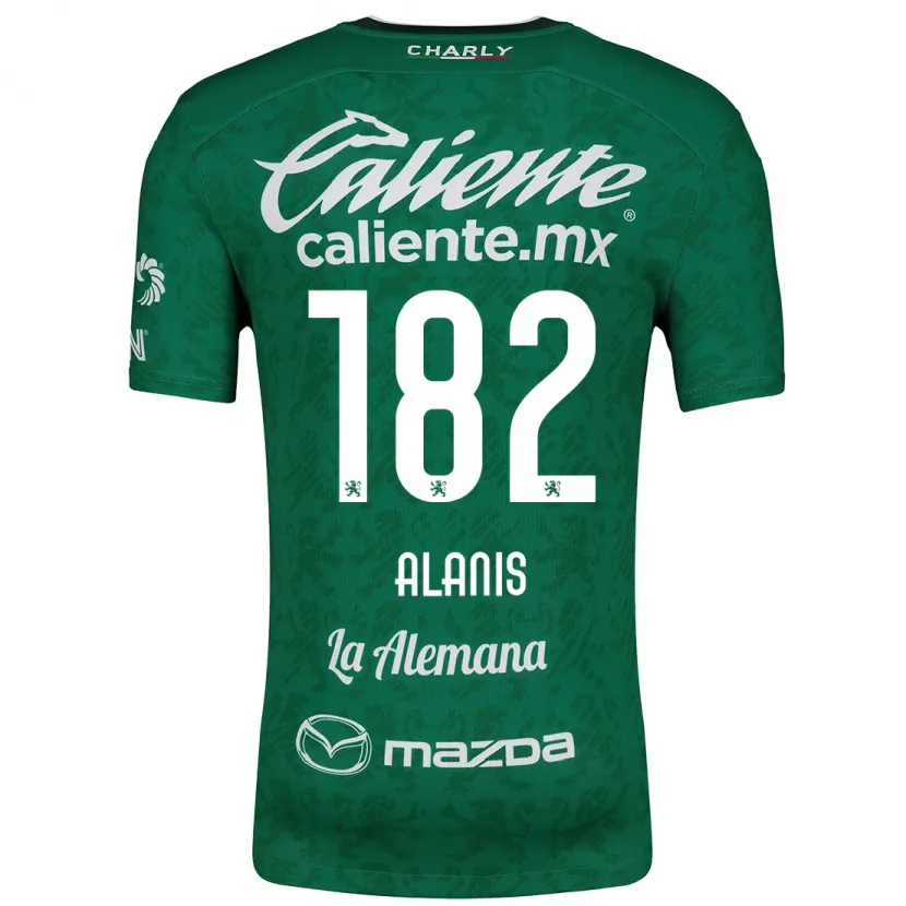 Danxen Niño Camiseta Alejandro Alanís #182 Verde Blanco 1ª Equipación 2024/25 La Camisa