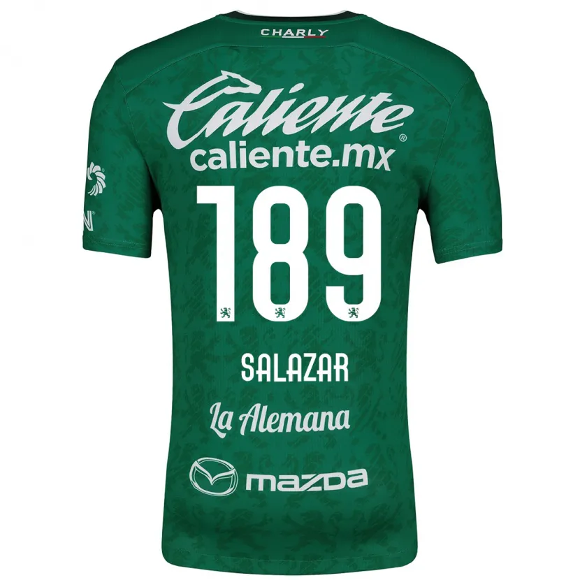 Danxen Niño Camiseta José Salazar #189 Verde Blanco 1ª Equipación 2024/25 La Camisa