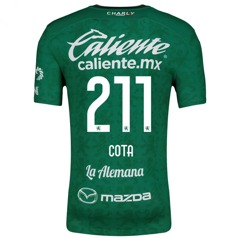 Danxen Niño Camiseta Luis Cota #211 Verde Blanco 1ª Equipación 2024/25 La Camisa