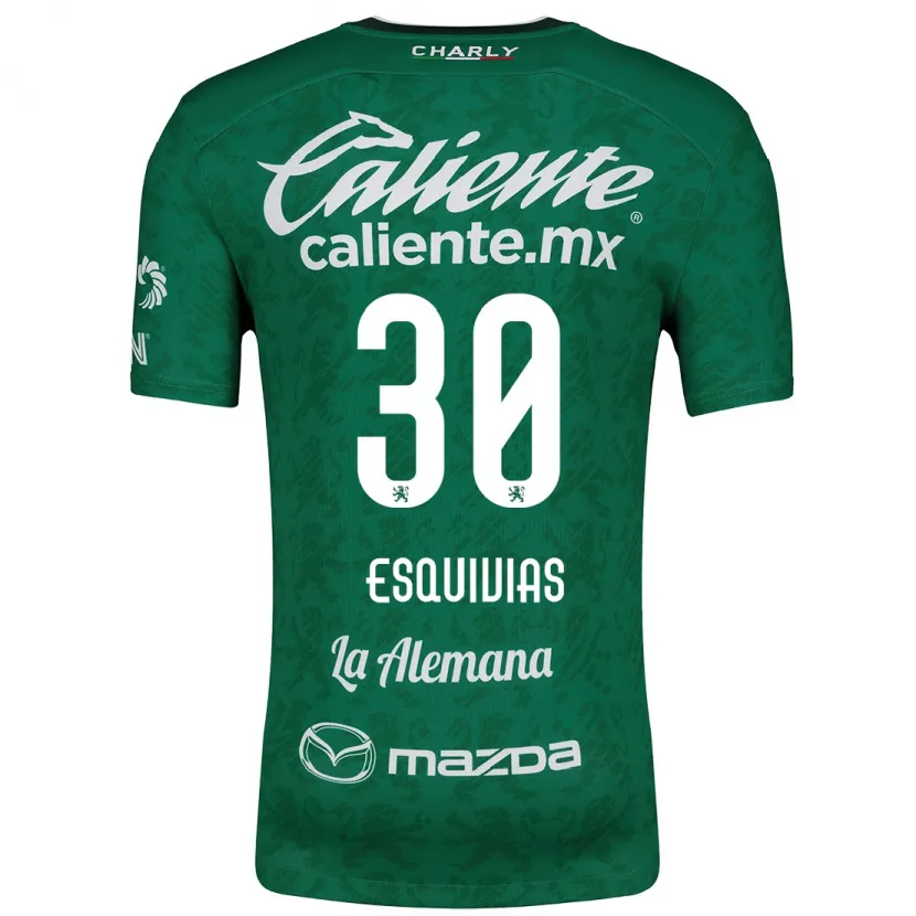 Danxen Niño Camiseta Isabela Esquivias #30 Verde Blanco 1ª Equipación 2024/25 La Camisa