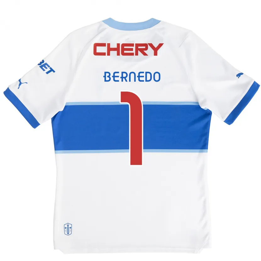 Danxen Niño Camiseta Vicente Bernedo #1 Blanco Azul 1ª Equipación 2024/25 La Camisa