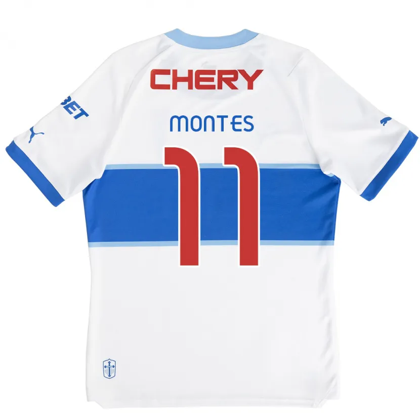 Danxen Niño Camiseta Clemente Montes #11 Blanco Azul 1ª Equipación 2024/25 La Camisa