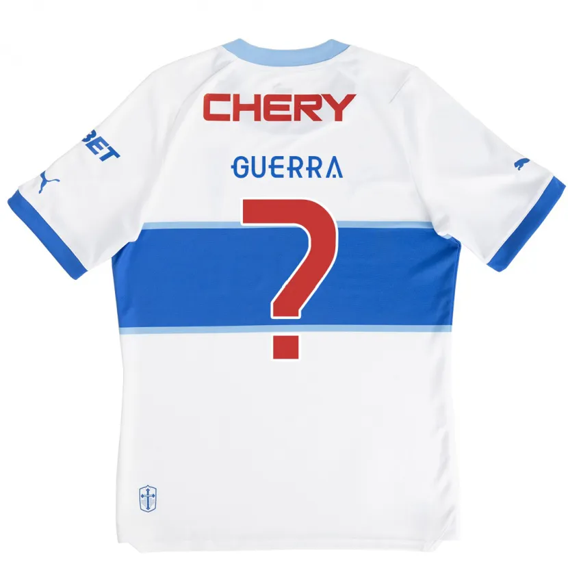 Danxen Niño Camiseta Mateo Guerra #0 Blanco Azul 1ª Equipación 2024/25 La Camisa