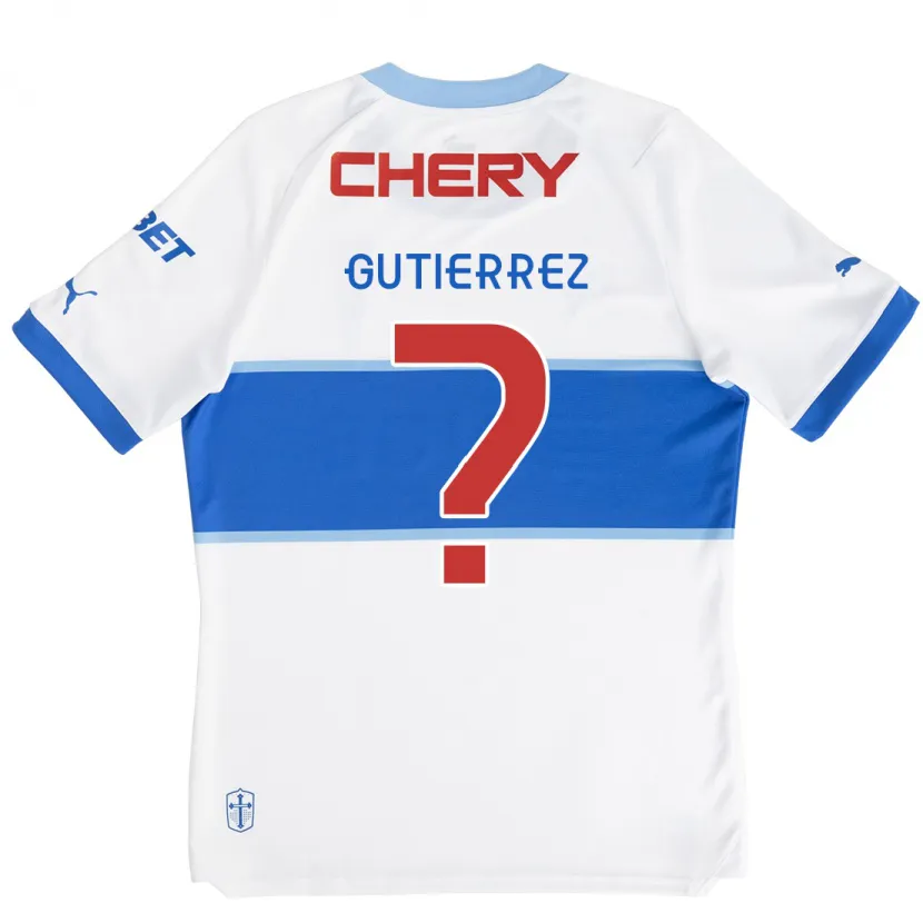 Danxen Niño Camiseta Felipe Gutierrez #0 Blanco Azul 1ª Equipación 2024/25 La Camisa